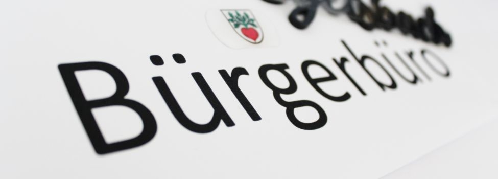 Schriftzug Bürgerbüro