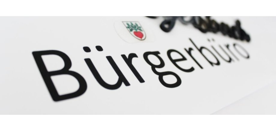 Schriftzug Bürgerbüro