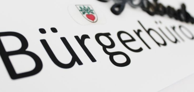 Schriftzug Bürgerbüro
