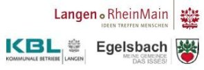 Logos der Stadt Langen, der Gemeinde Egelsbach & der KBL