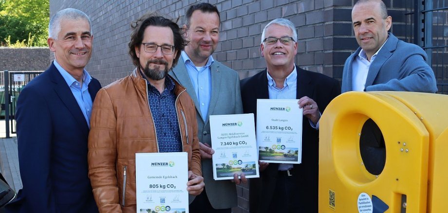 Münzer Deutschland zeichnet Egelsbach und Langen für CO₂-Einsparung aus