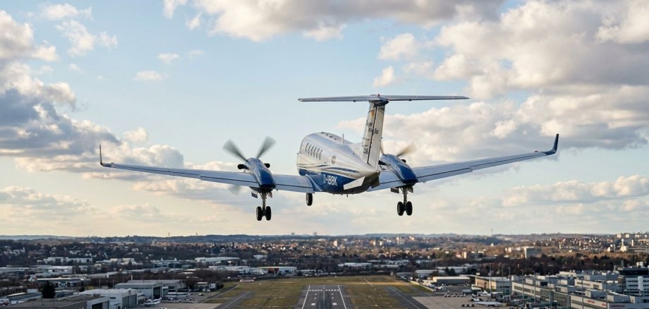 Beechcraft Super King Air 350 beim Starten