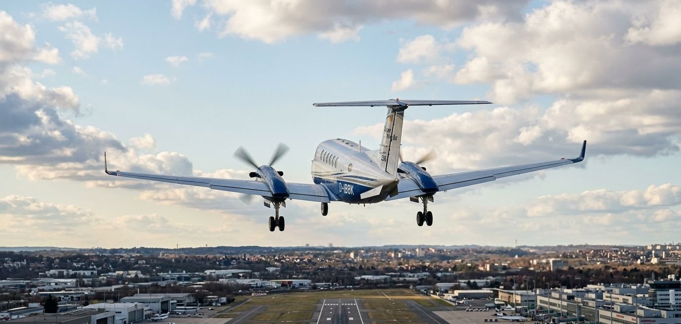 Beechcraft Super King Air 350 beim Starten