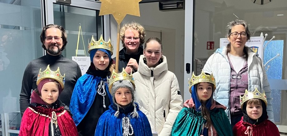Die Sternsinger im Rathaus Egelsbach