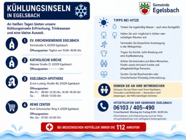 Infoplakat Kühlungsinseln in Egelsbach