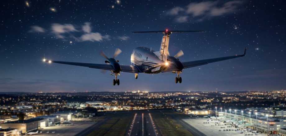 Beechcraft Super King Air 350 beim Starten